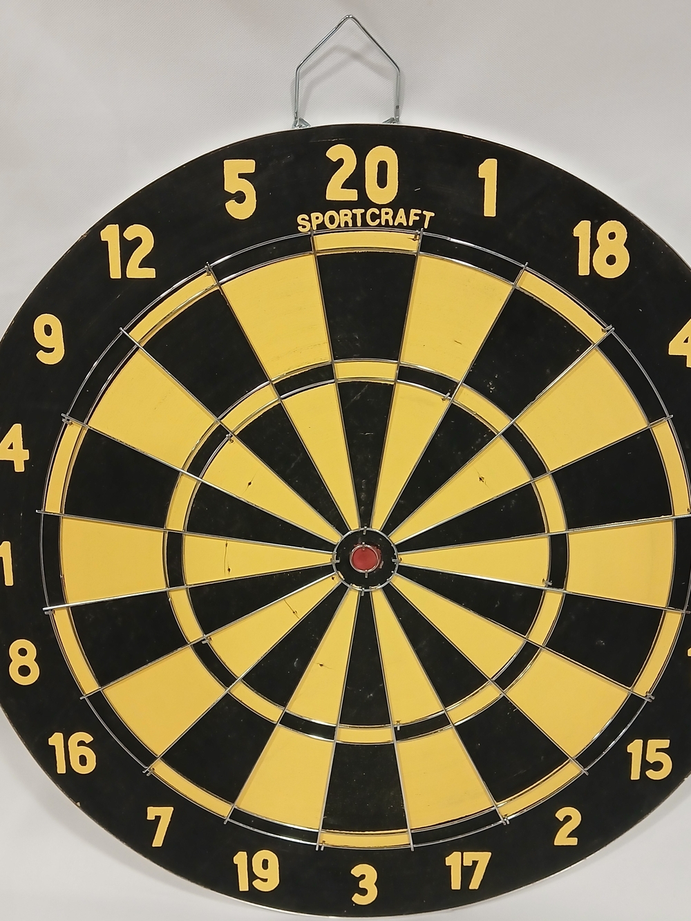 Vtg Sportcraft Baseball Dart Board Double Sided Dartboard w/Hanger In Box 16.75